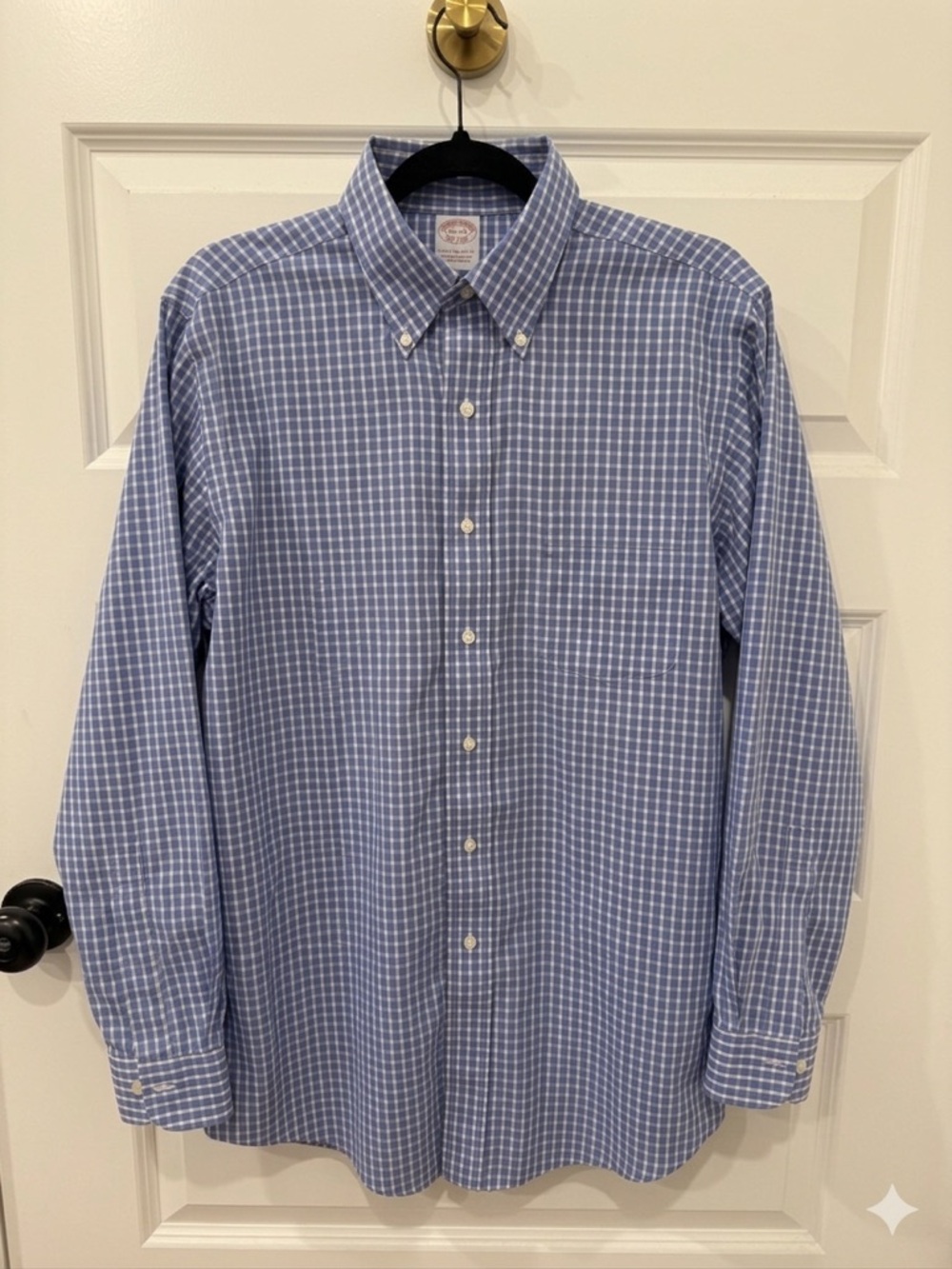 Brooks Brothers Traditional Fit Blue Gingham Button Down